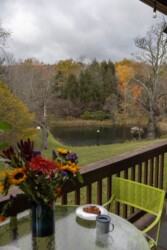 Private deck off living room. Private deck off living room.